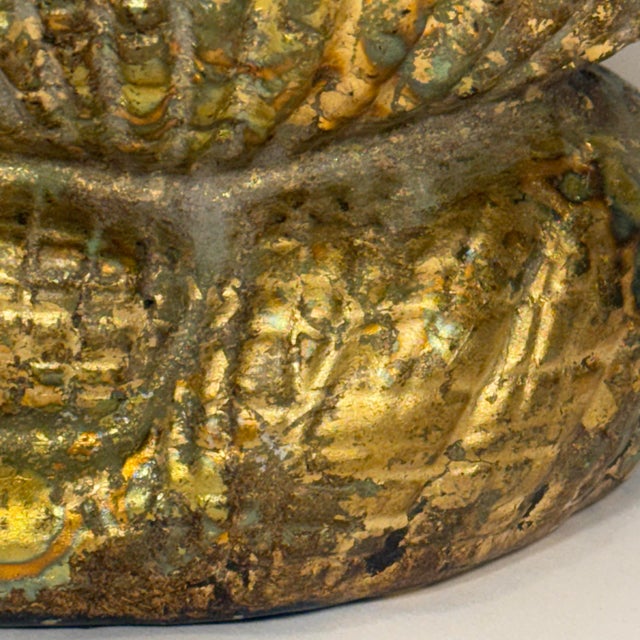Ceramic 1980s Palm Beach Regency Bespoke Multilayered Gilt Ceramic Shell Vase For Sale - Image 7 of 12