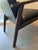 Mid-20th Century Black, Button-Tufted, Faux Leather Accent Chair With Wooden Legs & Arms - Vintage Charm! For Sale In Miami - Image 6 of 15