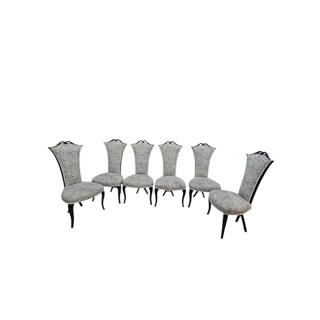 Mid 20th Century 6 French Art Deco Style Dining Chairs Inspired by Christopher Guy For Sale - Image 9 of 12