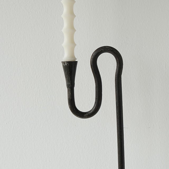 Sculptural Mid 20th Century Wrought Iron Forged Candle Holders For Sale - Image 13 of 16