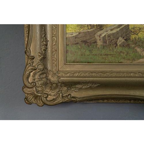 Alpine Scenes, Oil on Canvas, Framed For Sale - Image 9 of 17