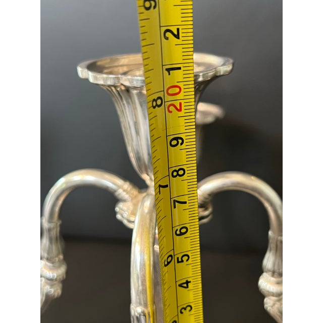 Vintage Gorham 5 Light Candleabra Silverplate 8 Inches Tall For Sale In Atlanta - Image 6 of 8