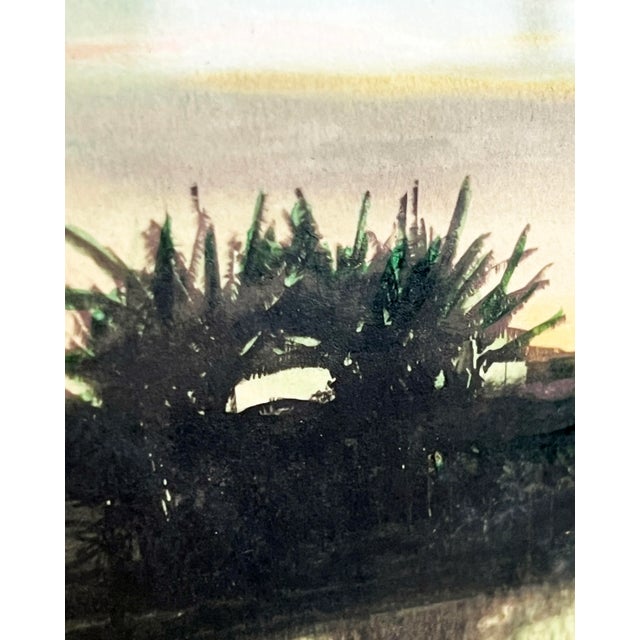 Vintage 1920's Hand Colored Tropical Landscape Photograph of Bali For Sale - Image 4 of 6