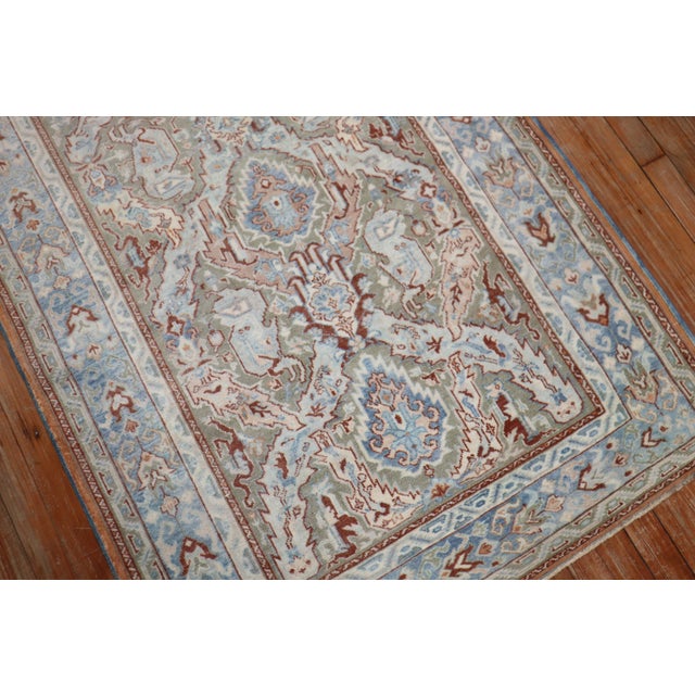 Early 20th Century Antique Zabihi Collection Dragon Motif Scatter Size Persian Rug - 3'5" x 4'11" For Sale - Image 5 of 6