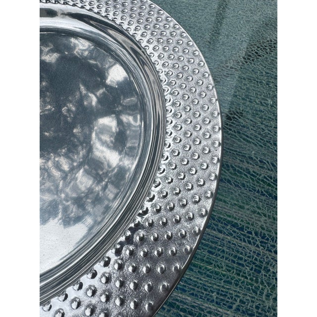 Hollywood Regency Wilton Armetale Pewter Platters/ Chargers - Set of 8 For Sale - Image 3 of 5