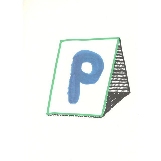David Hockney, P from Hockneys Alphabet, Lithograph For Sale