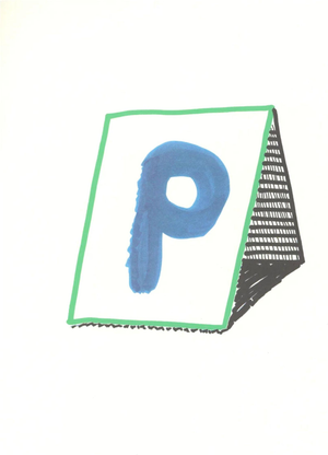 David Hockney, P from Hockneys Alphabet, Lithograph