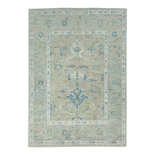 Turkish Oushak Rug 5' x 7'1" #17851 For Sale