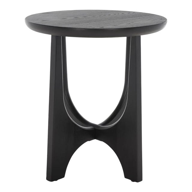 Sasha Wood Accent Table - Black For Sale