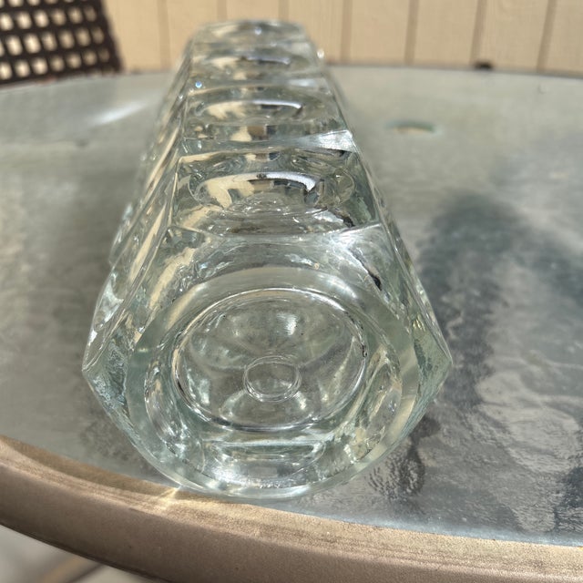 Mid Century Modern 12” Stacked Block Glass Vase by František Pečeny for Hermanova Hut, 1960s For Sale - Image 4 of 6