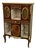 Louis XV Style Display Cabinet With Marble Top, Glass Shelves & Gold Bronze Accents For Sale