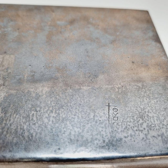 Vintage Silver-Plated Cigarette or Jewelry Box For Sale - Image 13 of 15