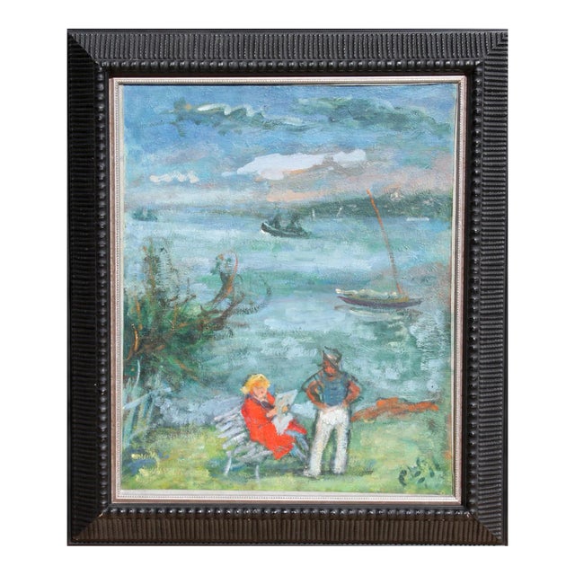 Robert Philipp, Sailor and Reading Woman, Oil Painting For Sale