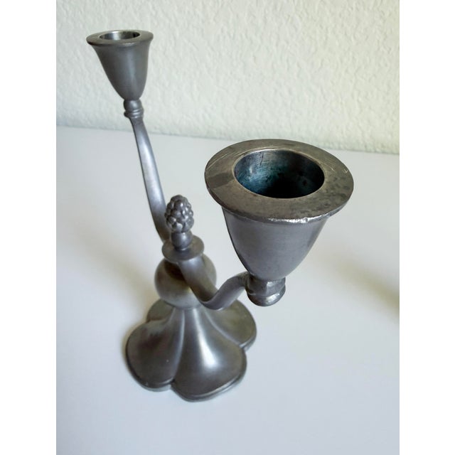Silver Just Andersen Pewter Candlesticks, Denmark, 1930s For Sale - Image 8 of 16