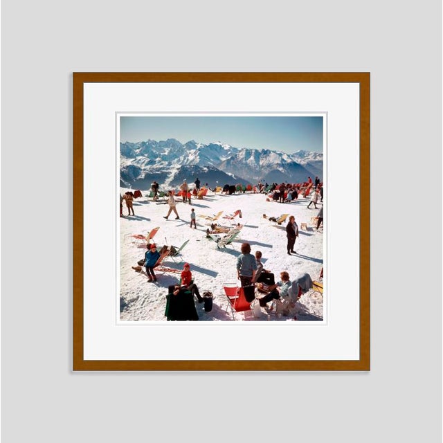 Modern Verbier Vacation 1964 by Slim Aarons Framed C-Print For Sale - Image 3 of 3