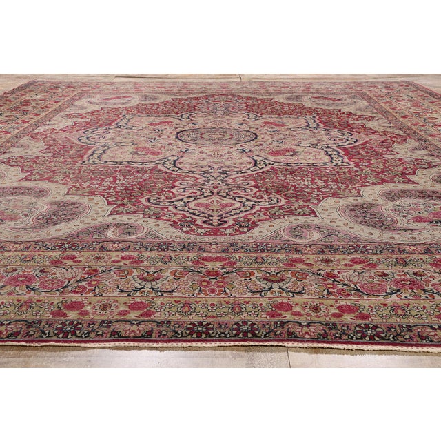 Late 19th Century Persian Kermanshah Rug, 11'07 X 13'10 For Sale - Image 9 of 10