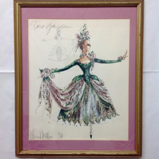 Original Winn Morton Gown Design "Rose Garden". Signed and dated 1990. We ALWAYS accept reasonable offers. Before it's...