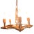 1920s Art Deco Brass Five Light Romantic Revival Polychrome Candelabra Chandelier For Sale - Image 4 of 7