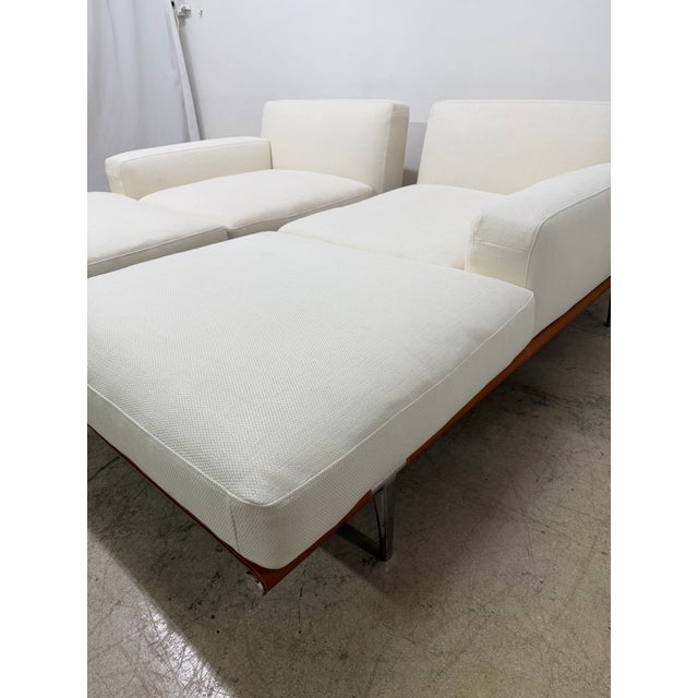 Let It Be Modular Fabric and Leather Daybeds for Poltrona Frau - A Pair For Sale - Image 15 of 18