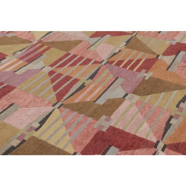 Traditional Rug & Kilim’s Oversized Scandinavian Rug With Polychromatic Design For Sale - Image 3 of 11