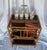 Vintage Faux Bamboo Bar Cart/Magazine Rack With Ebonized Wood Shelves For Sale - Image 4 of 13