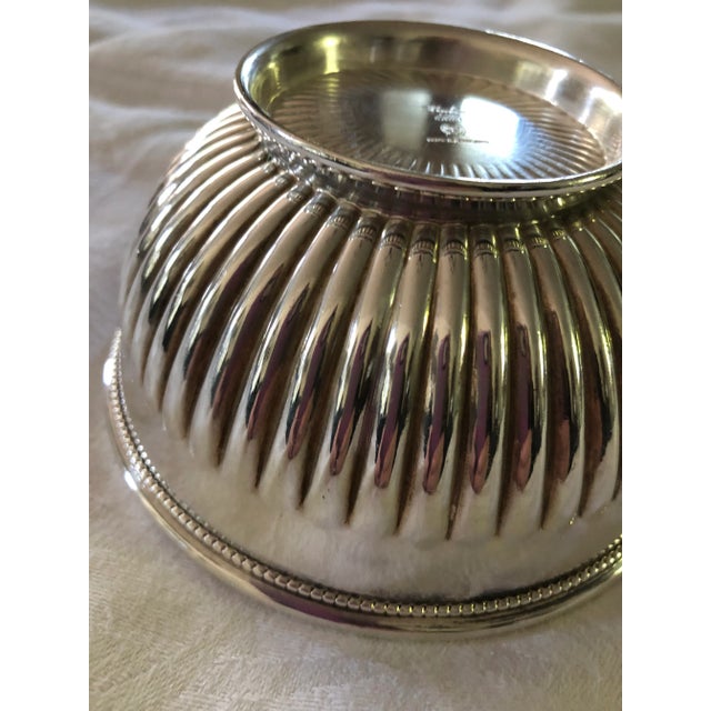 English Early 20th Century Barker-Ellis Fluted Silver Plate Bowl For Sale - Image 3 of 6