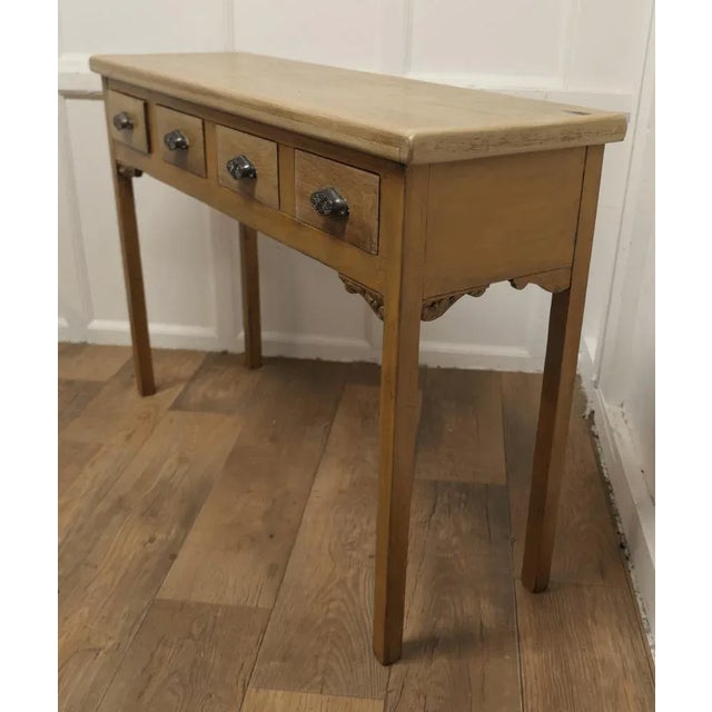 Wood Golden Oak Hall Table, 1950s For Sale - Image 7 of 11