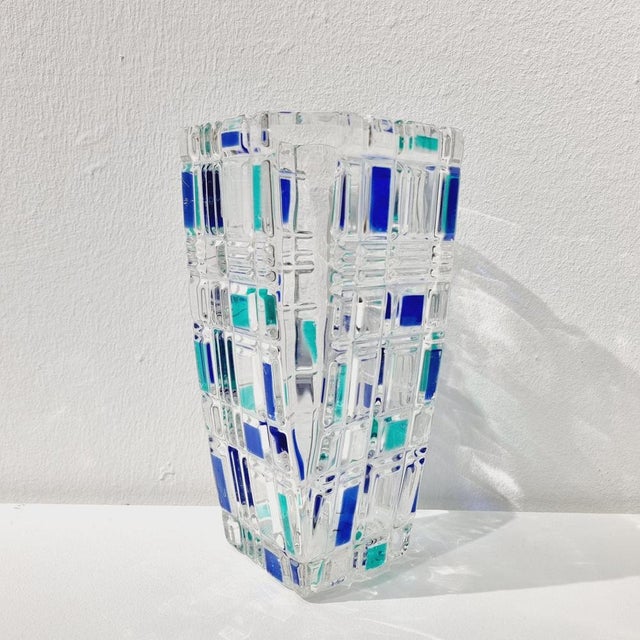 Multicolored Crystal Vase, 1960s For Sale - Image 12 of 13