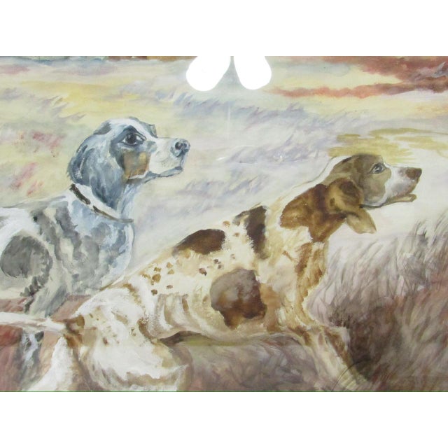 Antique English Watercolor of a Setter and Pointer Dog For Sale - Image 16 of 18