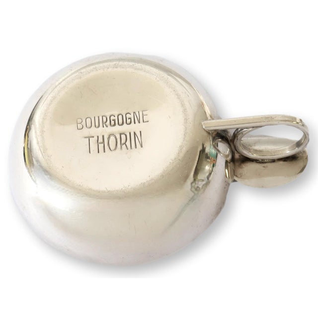 French Silverplate Wine Taster (Tastevin) – Bourgogne Thorin For Sale - Image 4 of 4