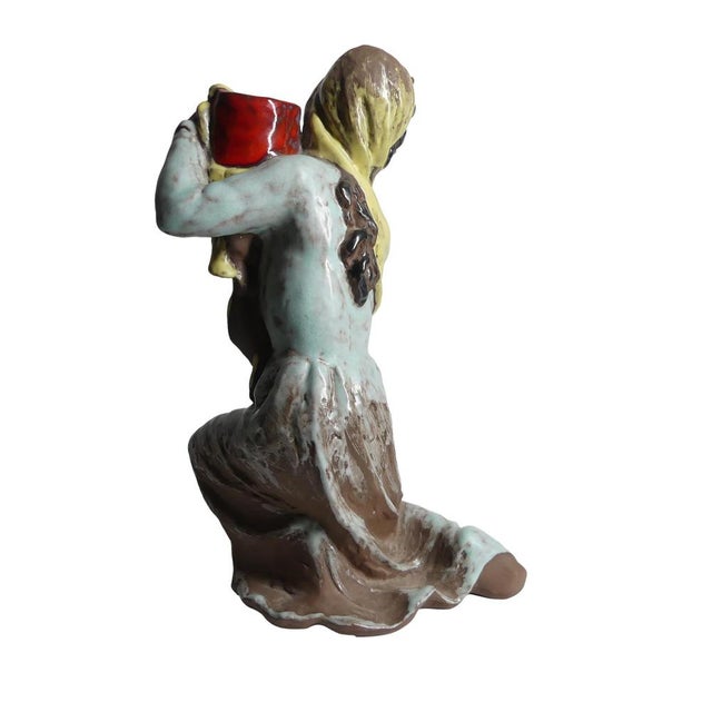 1950s Ceramic Figure by Lore Friedrich-Gronau from Karlsruher Majolica, 1950s For Sale - Image 5 of 7
