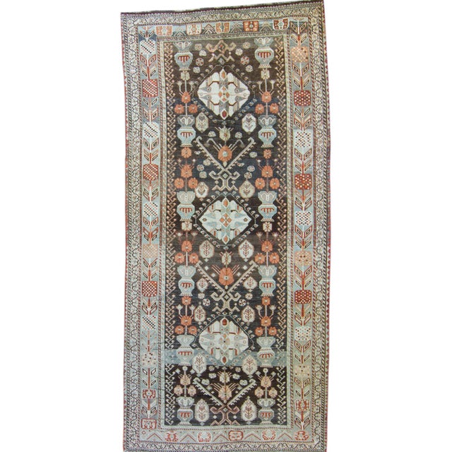 1920s Vintage Caucasian Karabagh Vase Wool Pile Handwoven Rug For Sale - Image 11 of 11