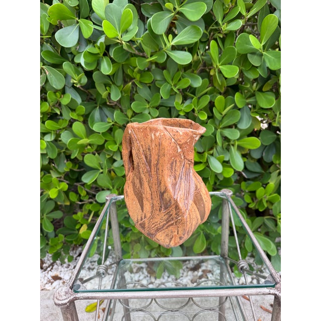 Vintage Signed Sculptural Studio Pottery Pitcher For Sale In Naples, FL - Image 6 of 10