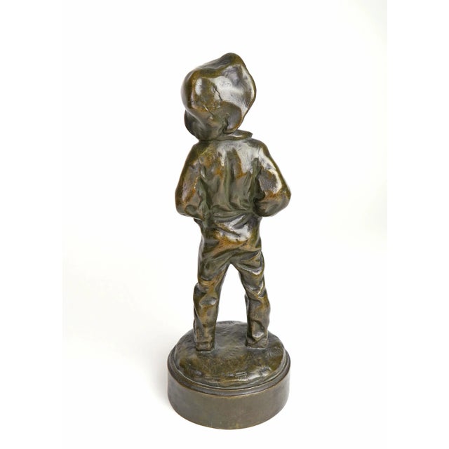 French 19th Century French Patinated Bronze Figural Sculpture by Louis Kley For Sale - Image 3 of 10