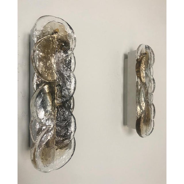 Kalmar Mid-Century Austrian Citrus Wall Sconces in Murano Glass from Kalmar, 1970s, Set of 2 For Sale - Image 4 of 17