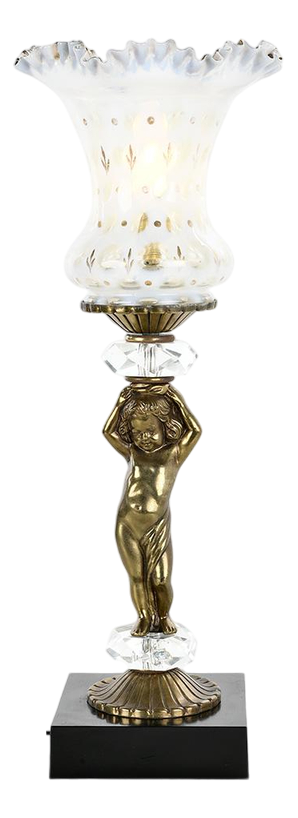 Bronze Cherub Table Lamp