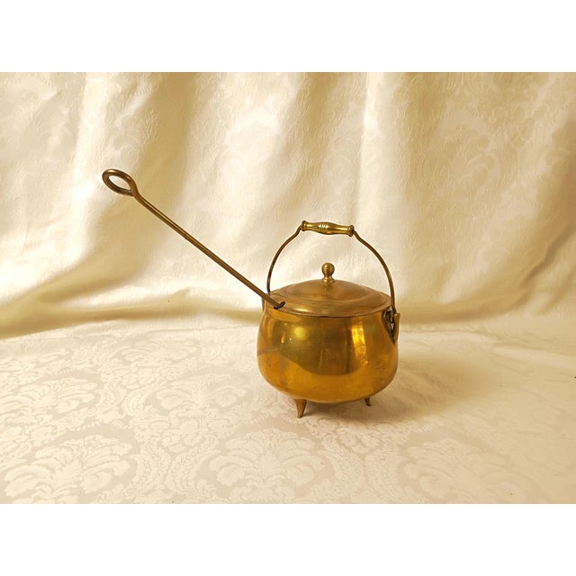 Brass Smudge Pot Cauldron and Pumice Stone Wand Torch Fireplace Accessories Wood Burning Stove Woodstove Tools Hearth Fire Place Starter Decor For Sale - Image 4 of 10