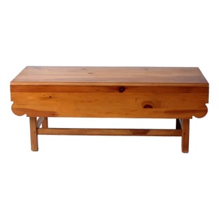 Vintage Pine Drop Leaf Coffee Table For Sale