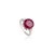 Ruby Solitaire Ring With Diamond in 925 Sterling Silver - Size 7.5 For Sale - Image 9 of 12