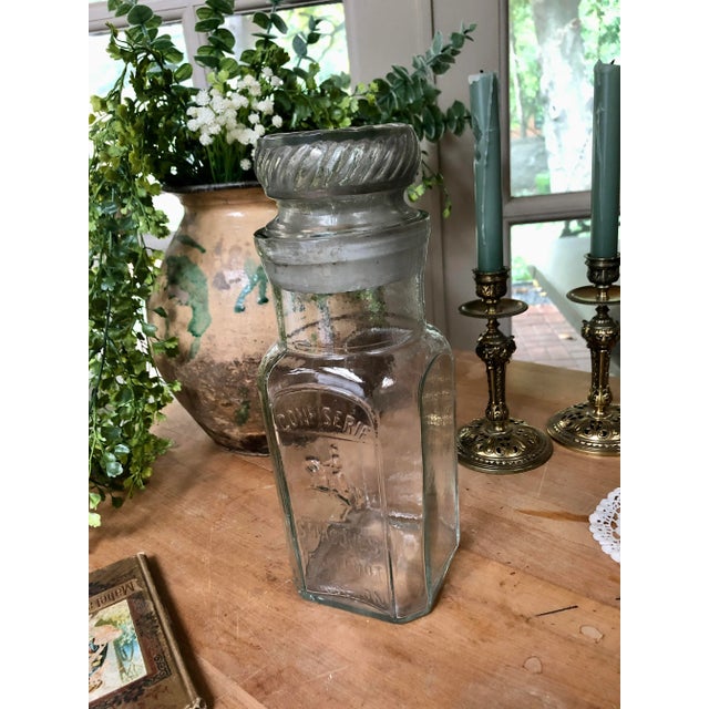 Belgian Glass Embossed Confectionary Jar For Sale - Image 11 of 13