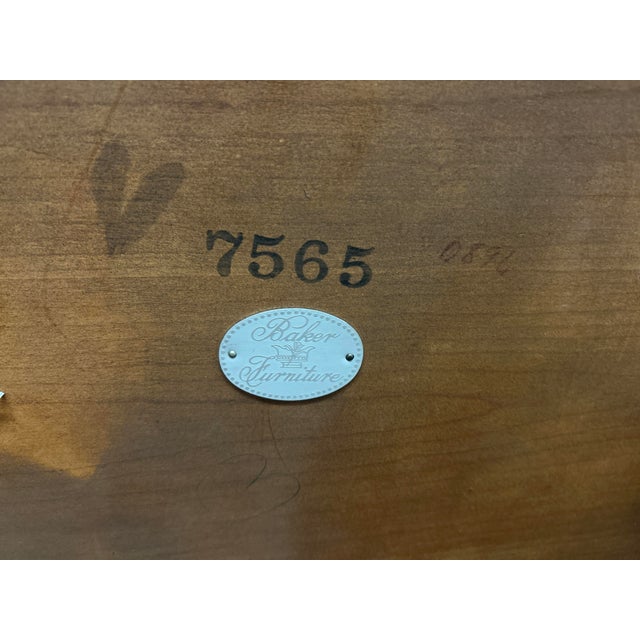Pair of Baker Furniture Burl Wood Nesting Tables With Gallery Tray Tops For Sale - Image 11 of 11