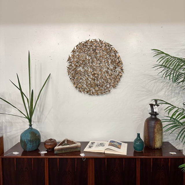 Mid 20th Century Marc Weinstein Brutalist Mid-Century Modern Abstract Wall Sculpture Marc Creates Sun For Sale - Image 5 of 6