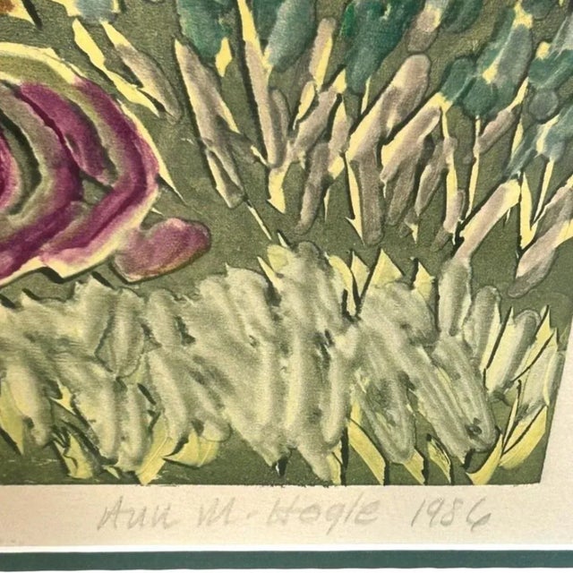 Paint Vintage Ann Hogle Original Watercolor Landscape Painting For Sale - Image 7 of 7