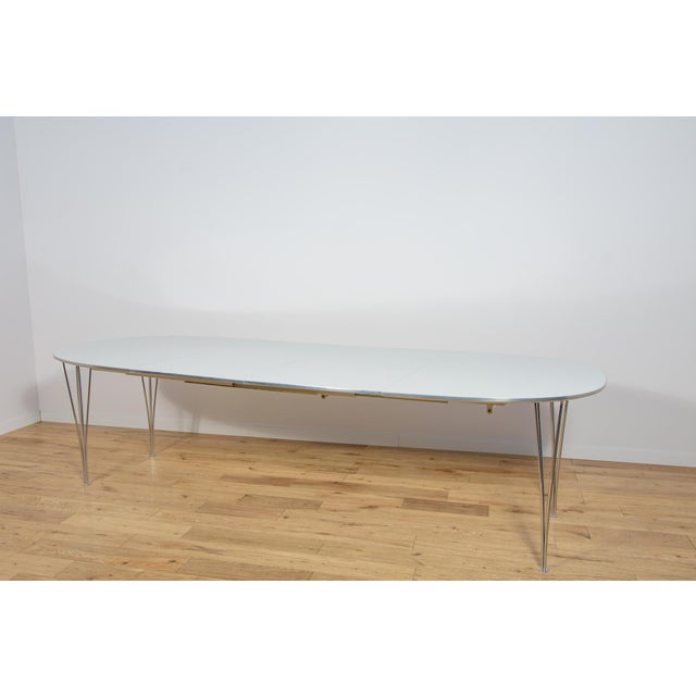 Mid-Century Modern Extendable Ellipse B612 Dining Table by Piet Hein & Bruno Mathsson for Fritz Hansen, 1960s For Sale - Image 9 of 18