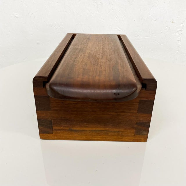 1960s Studio Piece Walnut Wood Box Slide Open Clean Design After ...