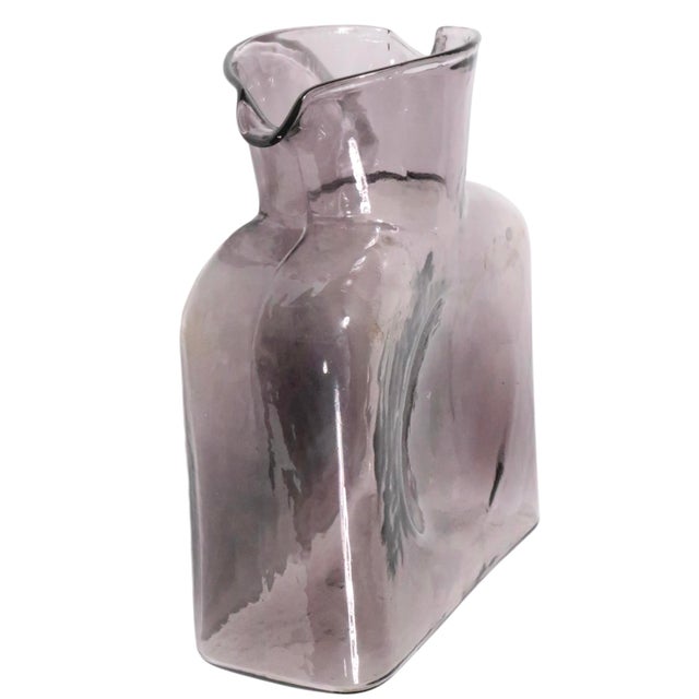 Mid 20th Century Mid 20th Century Blenko Double Spout Water Bottle in Amethyst Glass For Sale - Image 5 of 12