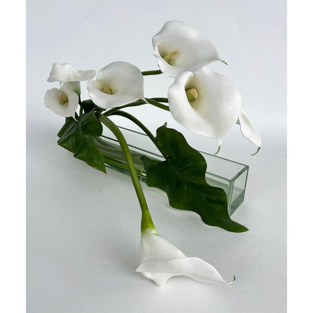 White Emilio Robbia Cala Lily Sculptural Floral Arrangement Centerpiece For Sale - Image 8 of 10