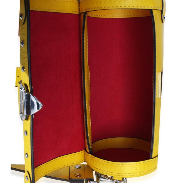 Yellow Yellow Epi Papillon Trunk Shoulder Bag For Sale - Image 8 of 8