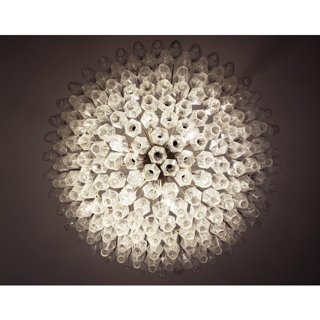 Murano Glass Candelier with 185 Iridescent Glasses, 1990s For Sale - Image 14 of 18