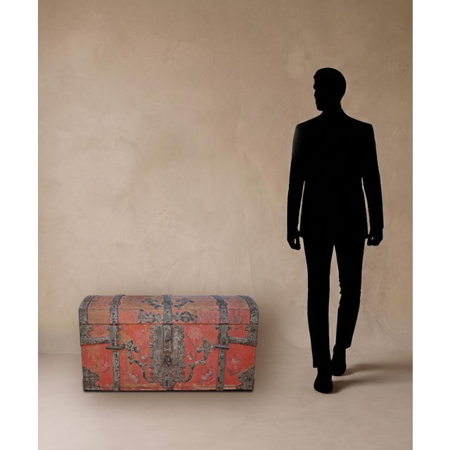 Antique Painted Chest, 1704 For Sale - Image 18 of 18